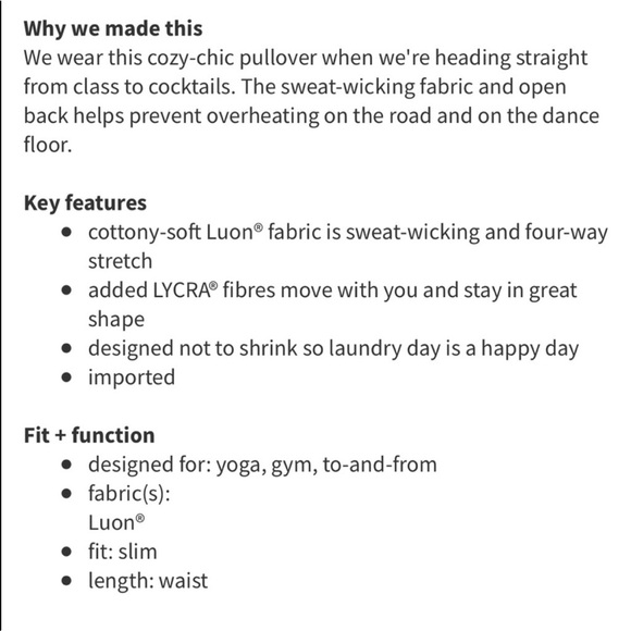 Lululemon Back Up Long Sleeve Open Back Shirt - Picture 8 of 8